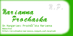 marianna prochaska business card